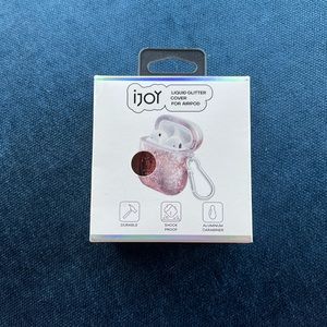 Glitter pink airpods case